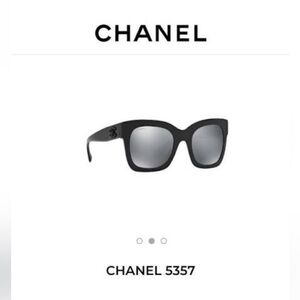 CHANEL Black and Silver Sunglasses